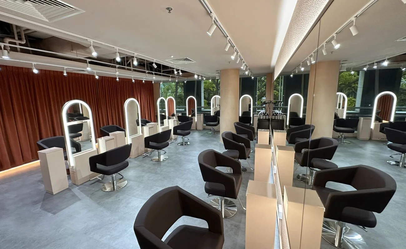 Modern interior design with your comfort in mind at Be Salon Wheelock Place Orchard 